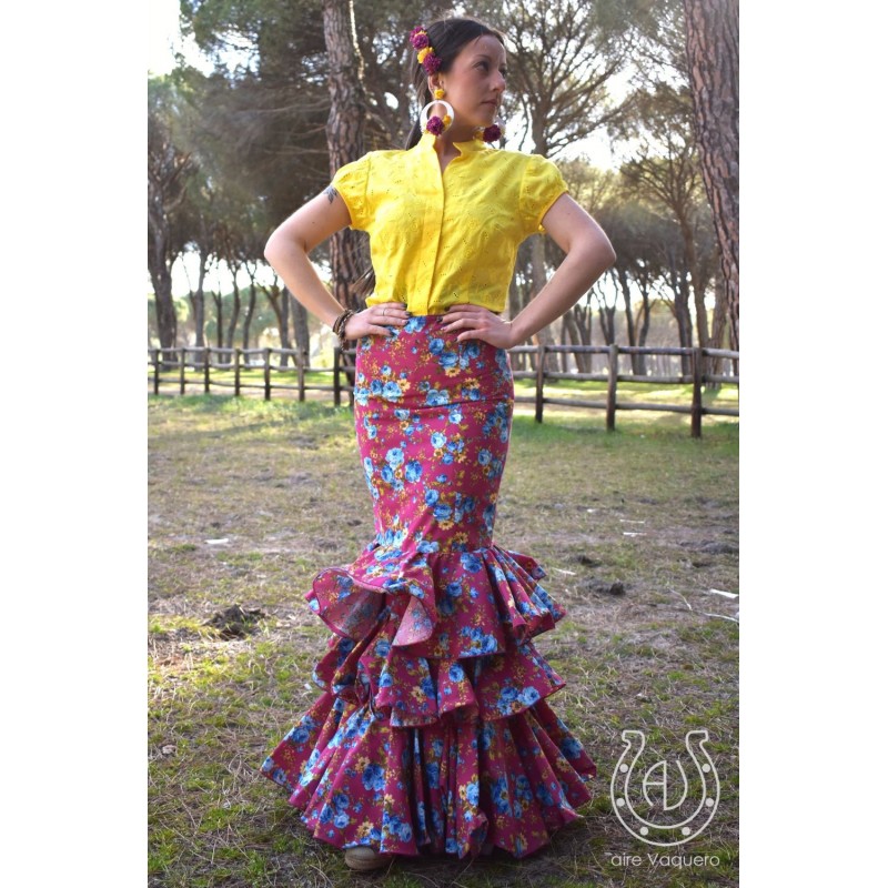 Falda de flamenca mujer y top flamenca, Moda flamenca